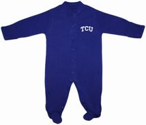 TCU Horned Frogs Footed Romper