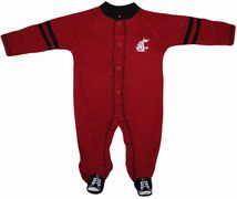 Washington State Cougars Sports Shoe Footed Romper