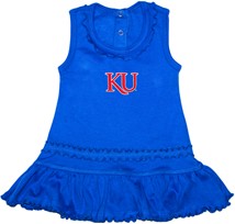 Kansas Jayhawks KU Ruffled Tank Top Dress