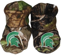 Michigan State Spartans Realtree Camo Baby Booties
