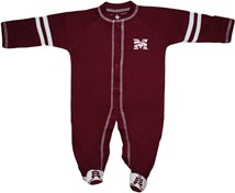 Morehouse Maroon Tigers Sports Shoe Footed Romper