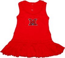 Miami University RedHawks Ruffled Tank Top Dress