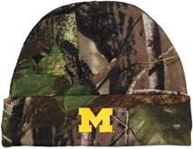 Michigan Wolverines Block M Newborn Realtree Camo Knit Cap