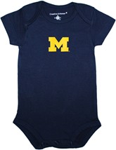 Michigan Wolverines Block M Newborn Infant Bodysuit