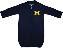 Michigan Wolverines Block M Newborn Gown