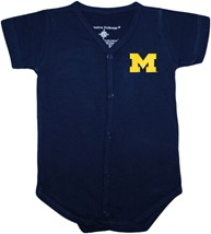 Michigan Wolverines Block M Front Snap Newborn Bodysuit