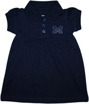 Michigan Wolverines Outlined Block "M" Polo Dress w/Bloomer