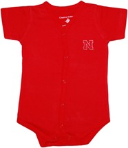 Nebraska Cornhuskers Block N Front Snap Newborn Bodysuit