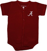 Alabama Crimson Tide Script "A" Front Snap Newborn Bodysuit