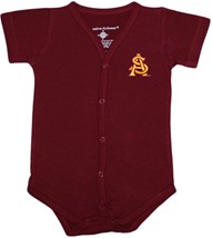 Arizona State Interlocking AS Front Snap Newborn Bodysuit