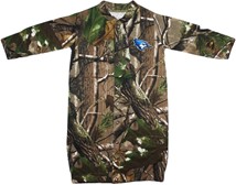 Creighton Bluejay Head Realtree Camo "Convertible" Gown (Snaps into Romper)