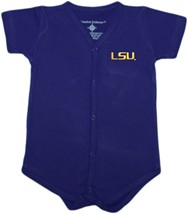 LSU Tigers Script Front Snap Newborn Bodysuit