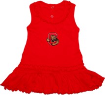 Cornell Big Red Ruffled Tank Top Dress