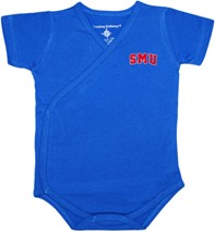 SMU Mustangs Word Mark Side Snap Newborn Bodysuit