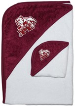Official Mississippi State Bulldog Mark Hooded Towel/Washcloth Set