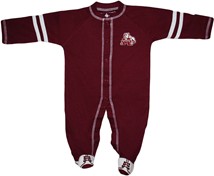 Mississippi State Bulldog Mark Sports Shoe Footed Romper