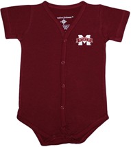 Mississippi State Bulldogs Front Snap Newborn Bodysuit