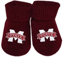 Mississippi State Bulldogs Baby Booties