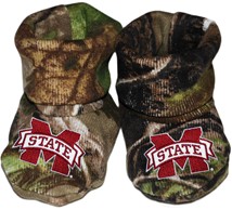 Mississippi State Bulldogs Realtree Camo Baby Booties