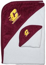 Official Central Michigan Chippewas Hooded Towel/Washcloth Set