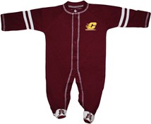 Central Michigan Chippewas Sports Shoe Footed Romper