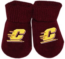 Central Michigan Chippewas Baby Booties