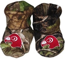 Fairmont State Falcons Realtree Camo Baby Booties