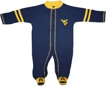 West Virginia Mountaineers Sports Shoe Footed Romper