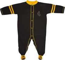 Wyoming Cowboys Sports Shoe Footed Romper