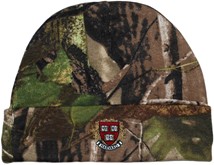 Harvard Crimson Veritas Shield with Wreath & Banner Newborn Realtree Camo Knit C