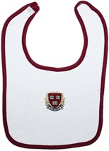 Harvard Crimson Veritas Shield with Wreath & Banner Newborn Bib