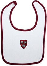Harvard Crimson Veritas Shield Newborn Bib