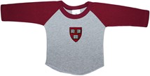 Harvard Crimson Veritas Shield Baseball Shirt