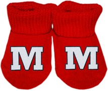Monmouth College Graphic "M" Baby Booties