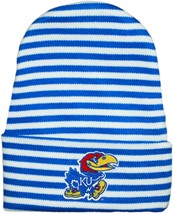 Kansas Jayhawks Newborn Baby Striped Knit Cap