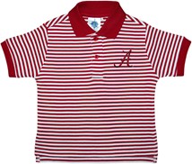 Alabama Crimson Tide Script "A" Striped Polo Shirt