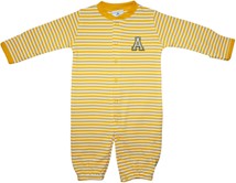 Appalachian State Mountaineers Striped Convertible Gown (Snaps into Romper)