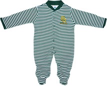 Baylor Bears Striped Footed Romper