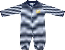 Cal Bears Striped Convertible Gown (Snaps into Romper)