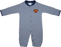 Cal Bears Oski Striped Convertible Gown (Snaps into Romper)