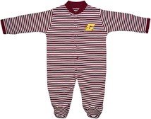 Central Michigan Chippewas Striped Footed Romper