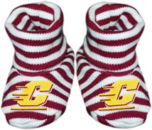 Central Michigan Chippewas Striped Booties