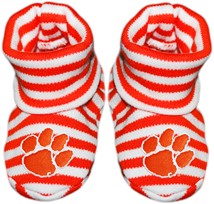 Clemson Tigers Striped Booties