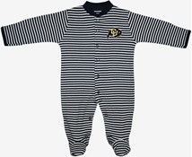 Colorado Buffaloes Striped Footed Romper