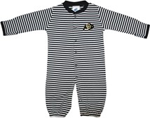 Colorado Buffaloes Striped Convertible Gown (Snaps into Romper)
