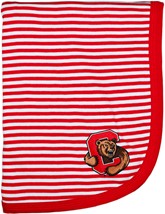 Cornell Big Red Striped Baby Blanket