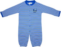 Creighton Bluejays Striped Convertible Gown (Snaps into Romper)