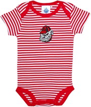 Georgia Bulldogs Head Infant Striped Bodysuit