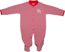 Houston Cougars Striped Footed Romper