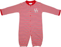 Houston Cougars Striped Convertible Gown (Snaps into Romper)